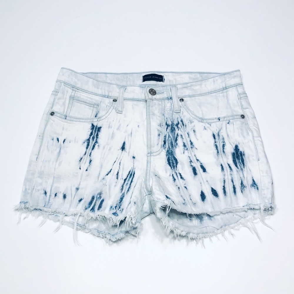 SILVER JEANS CO. Acid Wash Denim Shorts • Sz 27